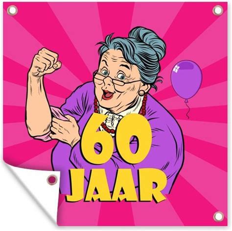 spandoek 60 jaar vrouw|Spandoek verjaardag bedrukken 